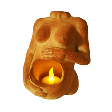 Cargar imagen en el visor de la galería, Escultura diosa embarazada ABRAZO-LUZ
