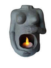Cargar imagen en el visor de la galería, Escultura diosa embarazada ABRAZO-LUZ
